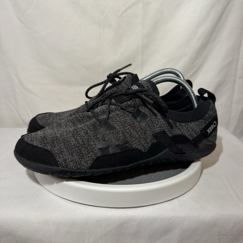 Xero Shoes Oswego Minimalist Sock Sneakers Charcoal Knit Upper Men Size 9
